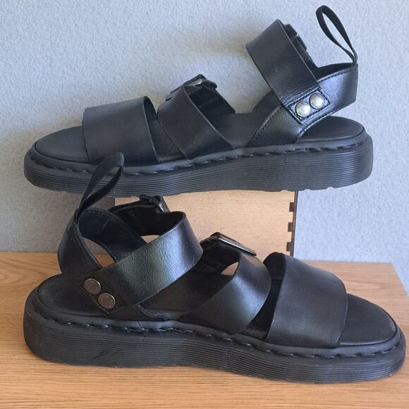 Dr. Martens Gryphon Gladiator Sandals Black Leather Doc Womens 8 39 - Picture 6 of 11